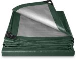 Durable 140gsm Green And Silver Tarpaulins Reliable Tarps