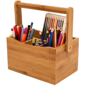 Mondul Bamboo Organizer 4 Compartment Storage