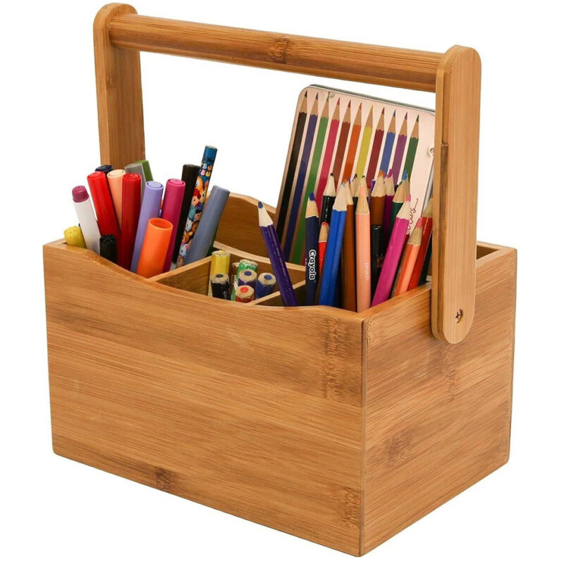 Mondul Bamboo Organizer 4 Compartment Storage