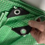 Green Mono Cover Tarpaulin 170gsm Waterproof Mesh Tarp