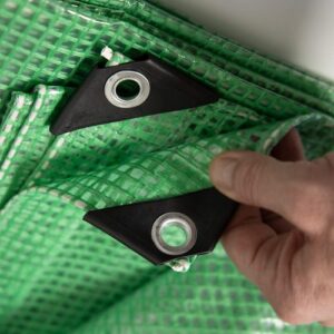 Green Mono Cover Tarpaulin 170gsm Waterproof Mesh Tarp
